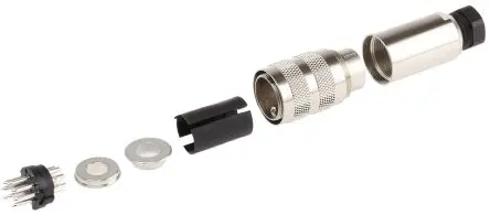 Produktfoto 1 von binder 423 18.5 mm Miniature Rundsteckverbinder Buchse 8-polig Stecker 5A Kabel IP67