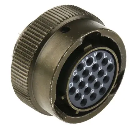 Produktfoto 1 von Souriau Sunbank by Eaton, 851 Kupferlegierung MIL-Spec Rundsteckverbinder Gerade, 19-polig, 500V, Kabel, Gehäuse 14