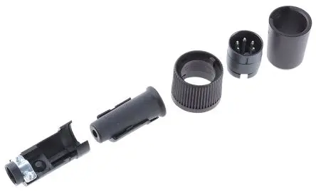 Produktfoto 1 von binder 678 Miniature Rundsteckverbinder Stecker 5-polig Stecker 6A Kabel IP40
