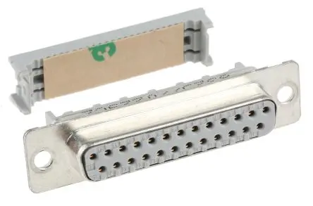 Produktfoto 1 von 3M 8300 D-Sub-Steckverbinder gewinkelt, 25-polig 2.74 mm Raster, Kabel Buchse