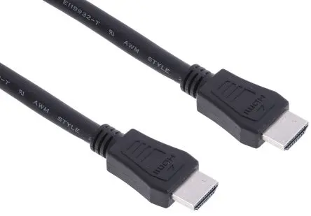 Produktfoto 1 von RS PRO High-Speed HDMI-Kabel A HDMI Stecker B HDMI Stecker, 5 m, Schwarz