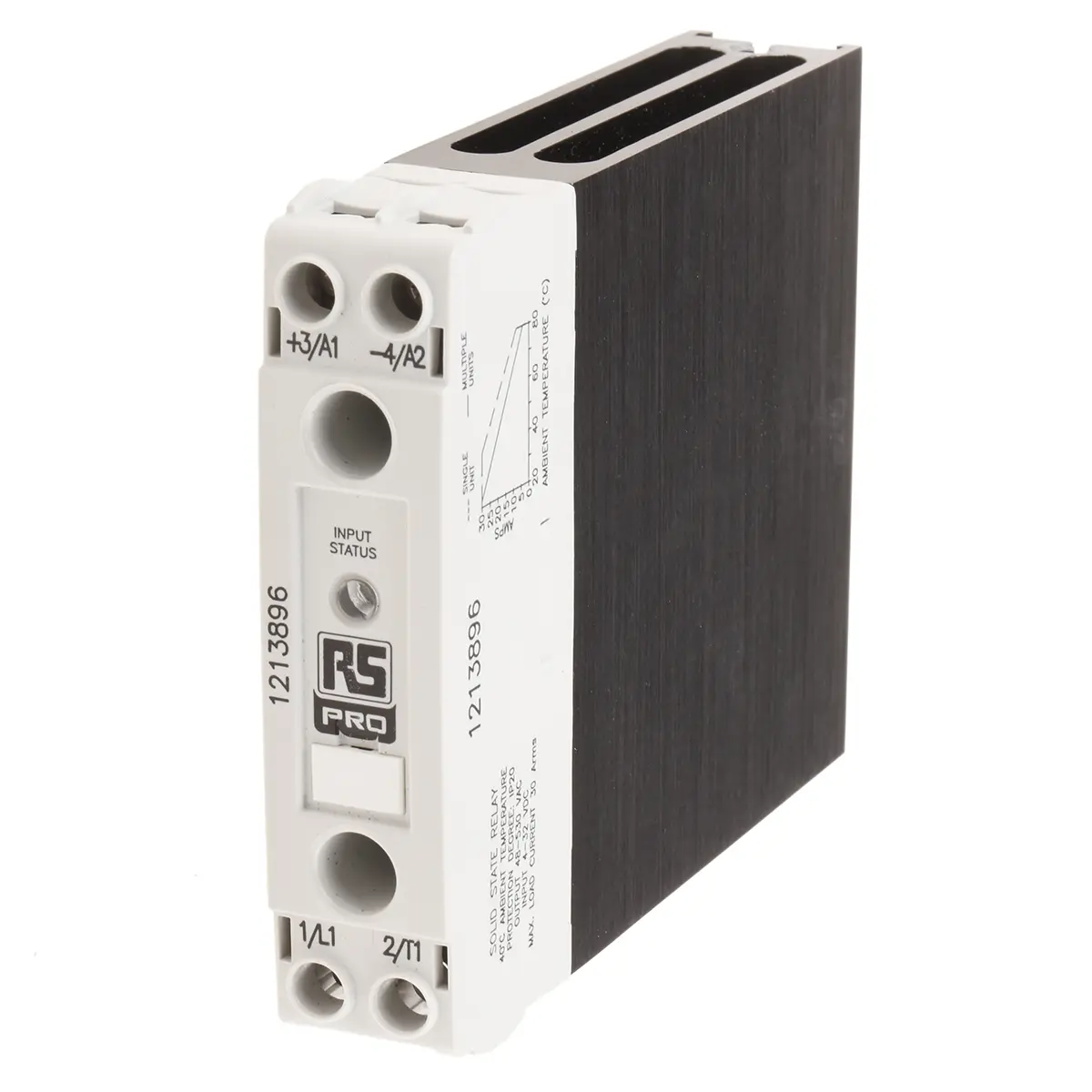 Produktfoto 1 von RS PRO DIN-Schienen Halbleiterrelais mit Nulldurchgang, 1-polig 530 Veff / 30 A