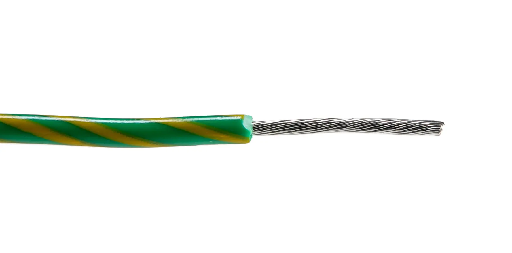 Produktfoto 1 von Alpha Wire Einzeladerleitung 1,3 mm², 16 AWG 30m Grün/Gelb PVC isoliert Ø 3.15mm 26/0,25 mm Litzen UL1015