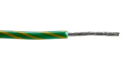 Produktfoto 1 von Alpha Wire Hookup Wire PVC Schaltdraht, 16 AWG 30 m Grün, Gelb Ø 3.15 mm 26 Litzen