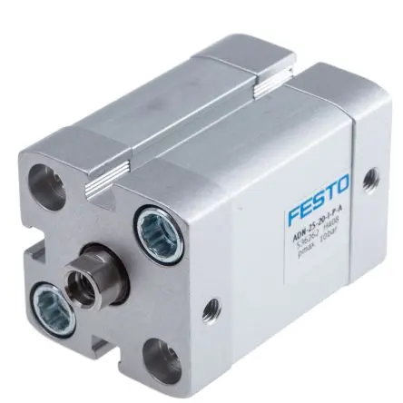 Produktfoto 1 von Festo ADN 536262, M5 Pneumatikzylinder doppeltwirkend, Bohrung Ø 25mm / Hub 20mm, bis 10 bar