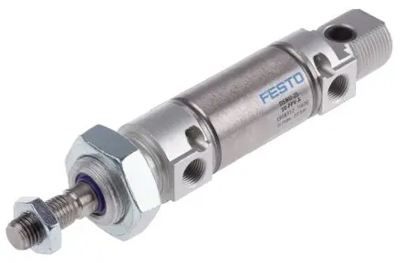 Produktfoto 1 von Festo DSNU 1908312, G 1/8 Pneumatikzylinder doppeltwirkend, Bohrung Ø 25mm / Hub 10mm, bis 10 bar