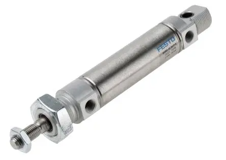 Produktfoto 1 von Festo DSNU 19221, G 1/8 Pneumatikzylinder doppeltwirkend, Bohrung Ø 25mm / Hub 50mm, bis 10 bar