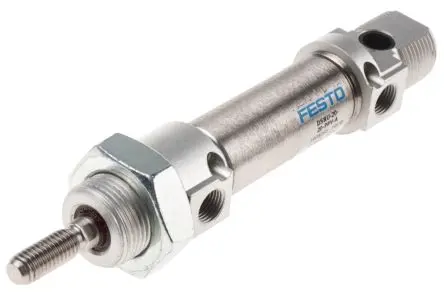 Produktfoto 1 von Festo DSNU 1908291, G 1/8 Pneumatikzylinder doppeltwirkend, Bohrung Ø 20mm / Hub 20mm, bis 10 bar