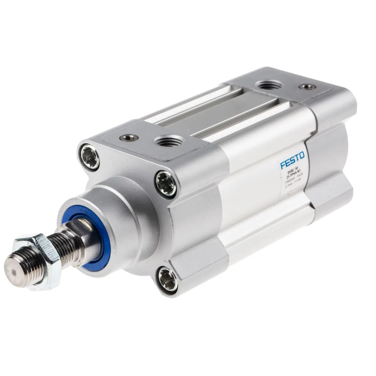 Produktfoto 1 von Festo DSBC 1366948, G 1/4 Pneumatikzylinder doppeltwirkend, Bohrung Ø 50mm / Hub 25mm, bis 12 bar