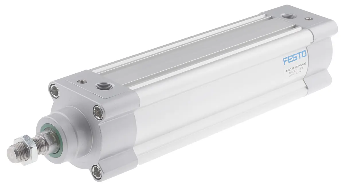 Produktfoto 1 von Festo DSBC 1383585 Pneumatikzylinder 200 mm Doppeltwirkend, Bohrung Ø 63 mm, bis 12 bar