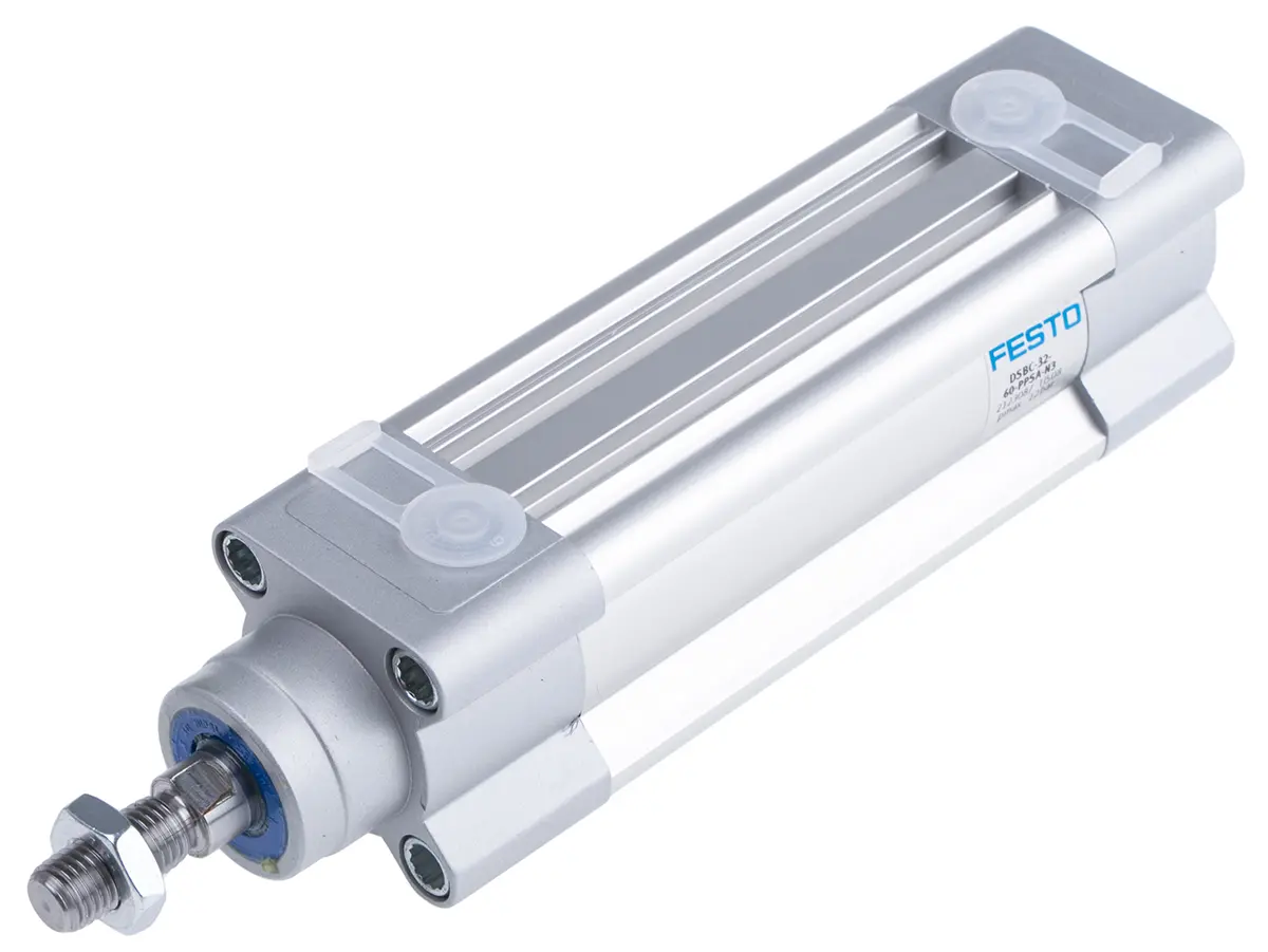 Produktfoto 1 von Festo DSBC 2123087, G 1/8 Pneumatikzylinder doppeltwirkend, Bohrung Ø 32mm / Hub 60mm, bis 12 bar