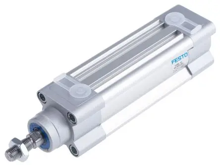 Produktfoto 1 von Festo DSBC 2123087, G 1/8 Pneumatikzylinder doppeltwirkend, Bohrung Ø 32mm / Hub 60mm, bis 12 bar