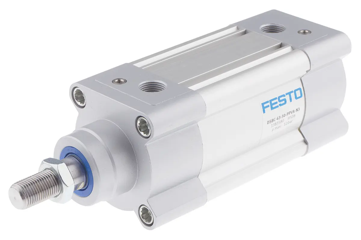 Produktfoto 1 von Festo DSBC 1383580 Pneumatikzylinder 50 mm Doppeltwirkend, Bohrung Ø 63 mm, bis 12 bar