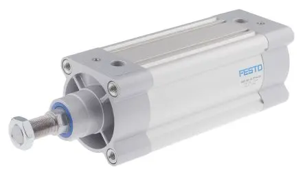 Produktfoto 1 von Festo DSBC 1383338, G 3/8 Pneumatikzylinder doppeltwirkend, Bohrung Ø 80mm / Hub 125mm, bis 12 bar