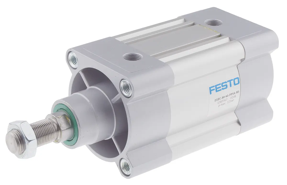 Produktfoto 1 von Festo DSBC 1383367 Pneumatikzylinder 40 mm Doppeltwirkend, Bohrung Ø 80 mm, bis 12 bar