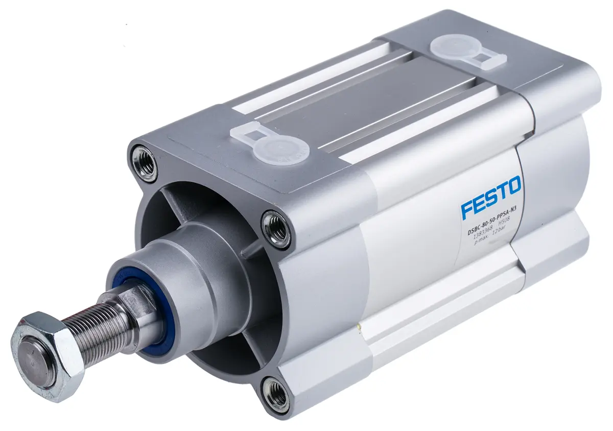 Produktfoto 1 von Festo DSBC 1383368 Pneumatikzylinder 50 mm Doppeltwirkend, Bohrung Ø 80 mm, bis 12 bar