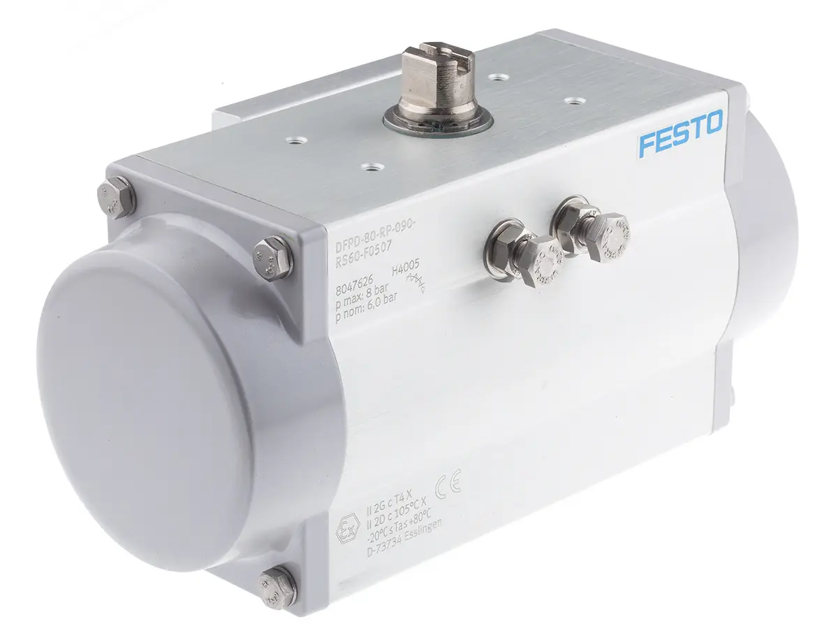 Produktfoto 1 von Festo DFPD Pneumatischer Drehantrieb Einfachwirkend, Bohrung Ø 80 mm, 8 bar
