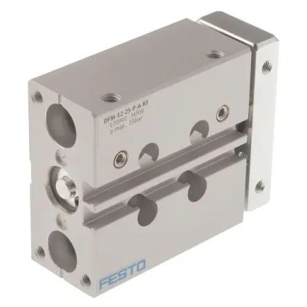 Produktfoto 1 von Festo DFM 170901 Pneumatik-Führungszylinder 25 mm Doppeltwirkend, Bohrung Ø 12 mm bis 10 bar