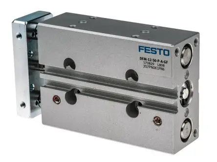 Produktfoto 1 von Festo DFM 170829 M5 Pneumatik-Führungszylinder doppeltwirkend, Bohrung Ø 12mm / Hub 50mm bis 10 bar