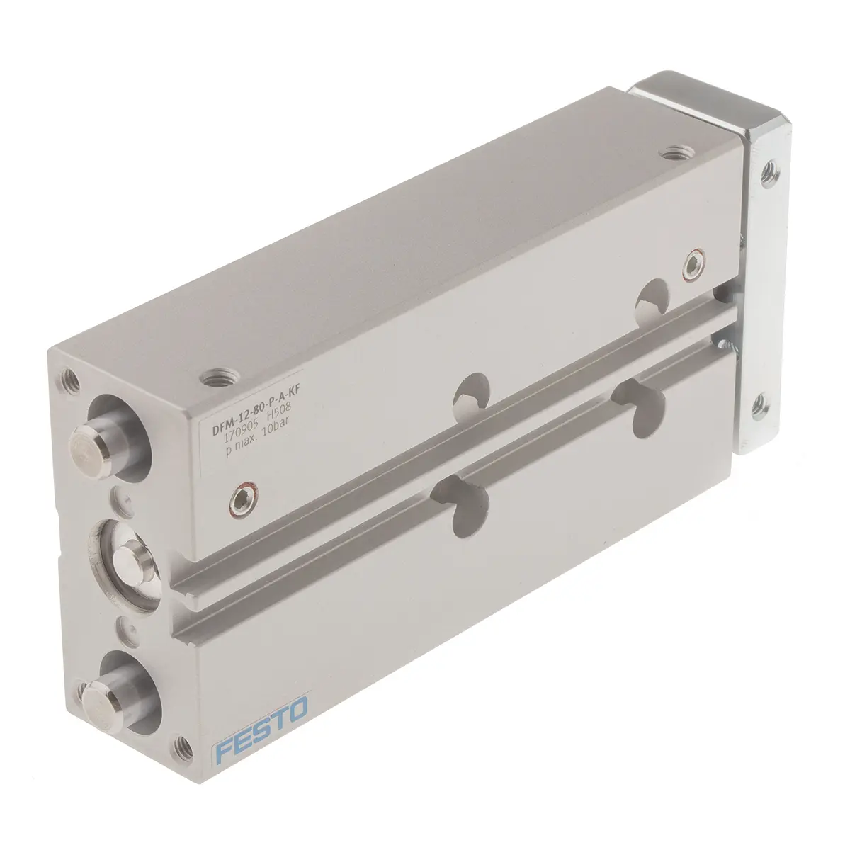 Produktfoto 1 von Festo DFM 170905 M5 Pneumatik-Führungszylinder doppeltwirkend, Bohrung Ø 12mm / Hub 80mm bis 10 bar