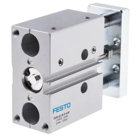 Produktfoto 1 von Festo DFM 170908 Pneumatik-Führungszylinder 20 mm Doppeltwirkend, Bohrung Ø 16 mm bis 10 bar