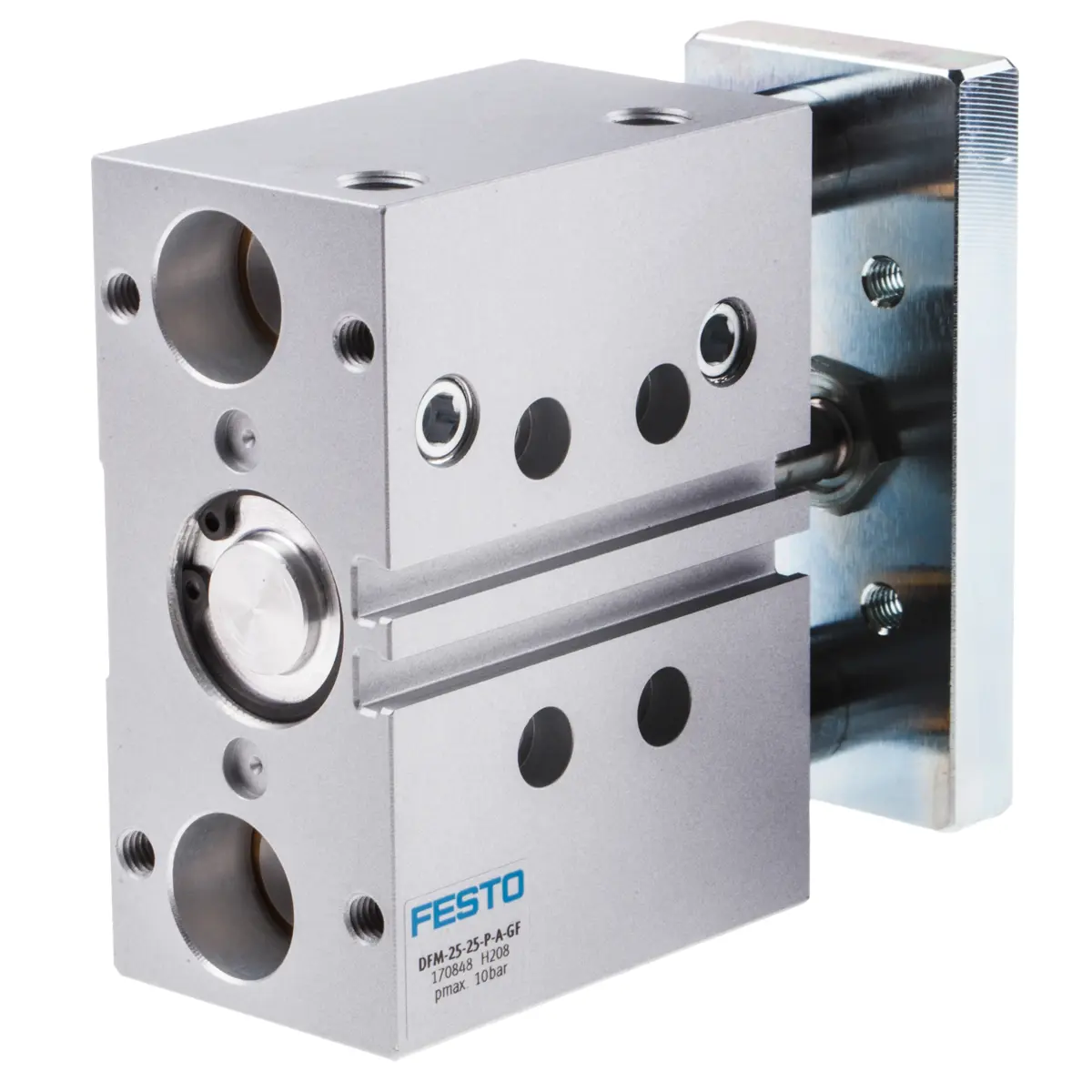 Produktfoto 1 von Festo DFM 170848 G1/8 Pneumatik-Führungszylinder doppeltwirkend, Bohrung Ø 25mm / Hub 25mm bis 10 bar