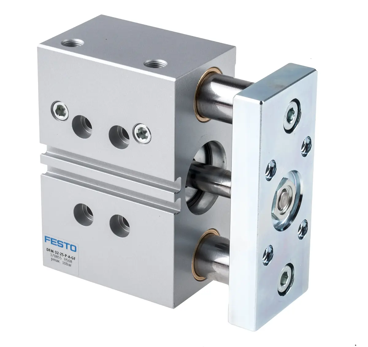 Produktfoto 1 von Festo DFM 170855 G1/8 Pneumatik-Führungszylinder doppeltwirkend, Bohrung Ø 32mm / Hub 25mm bis 10 bar