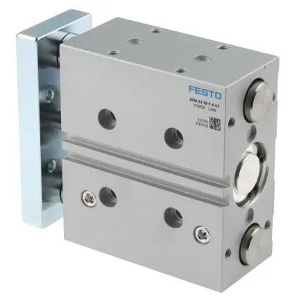 Produktfoto 1 von Festo DFM 170858 Pneumatik-Führungszylinder 50 mm Doppeltwirkend, Bohrung Ø 32 mm bis 10 bar