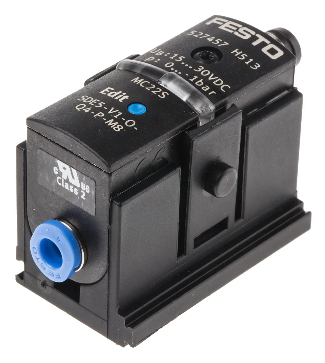 Produktfoto 1 von Festo Drucksensor, 0 bar bis 0 bar 30 V dc, IP40 0 °C