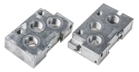 Produktfoto 1 von Festo Serie NEV 161104 Aluminium Verteilerendplatte 3-Stationen Anschluss G1/2, G1/8