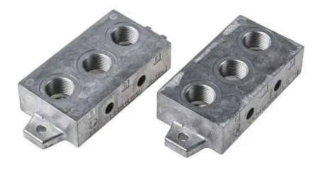 Produktfoto 1 von Festo Serie NEV 10174 Aluminium Verteilerendplatte Standardventile 3-Stationen Anschluss G
