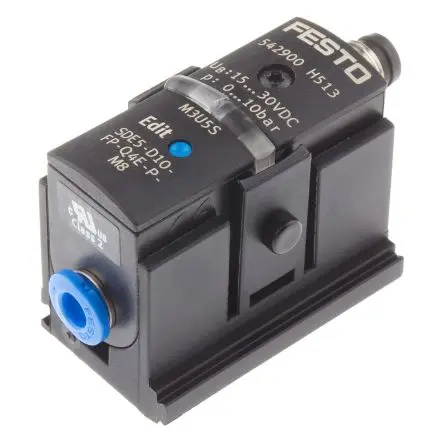 Produktfoto 1 von Festo Drucksensor, 0 bar bis 10 bar 12V dc, 24 V dc, IP40 50 °C
