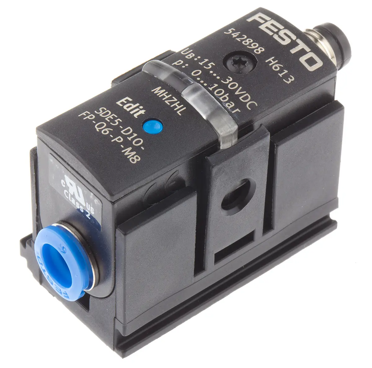Produktfoto 1 von Festo Drucksensor, 10 bar bis 10 bar 24 V, IP40 0 °C