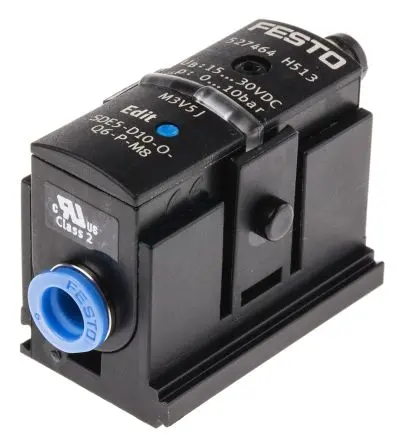 Produktfoto 1 von Festo Drucksensor, 0 bar bis 10 bar 15V dc, 30 V dc, IP40 50 °C