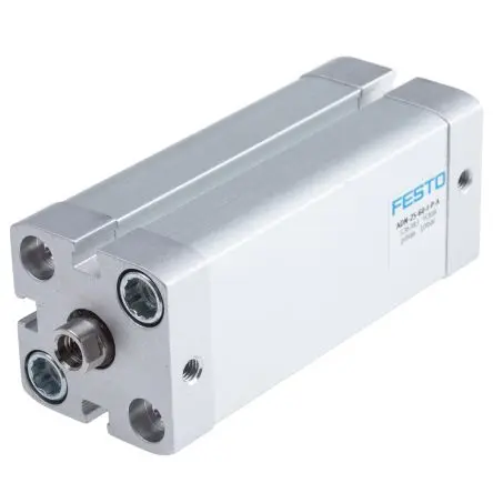 Produktfoto 1 von Festo ADN 536383, M5 Pneumatikzylinder doppeltwirkend, Bohrung Ø 25mm / Hub 60mm, bis 10 bar