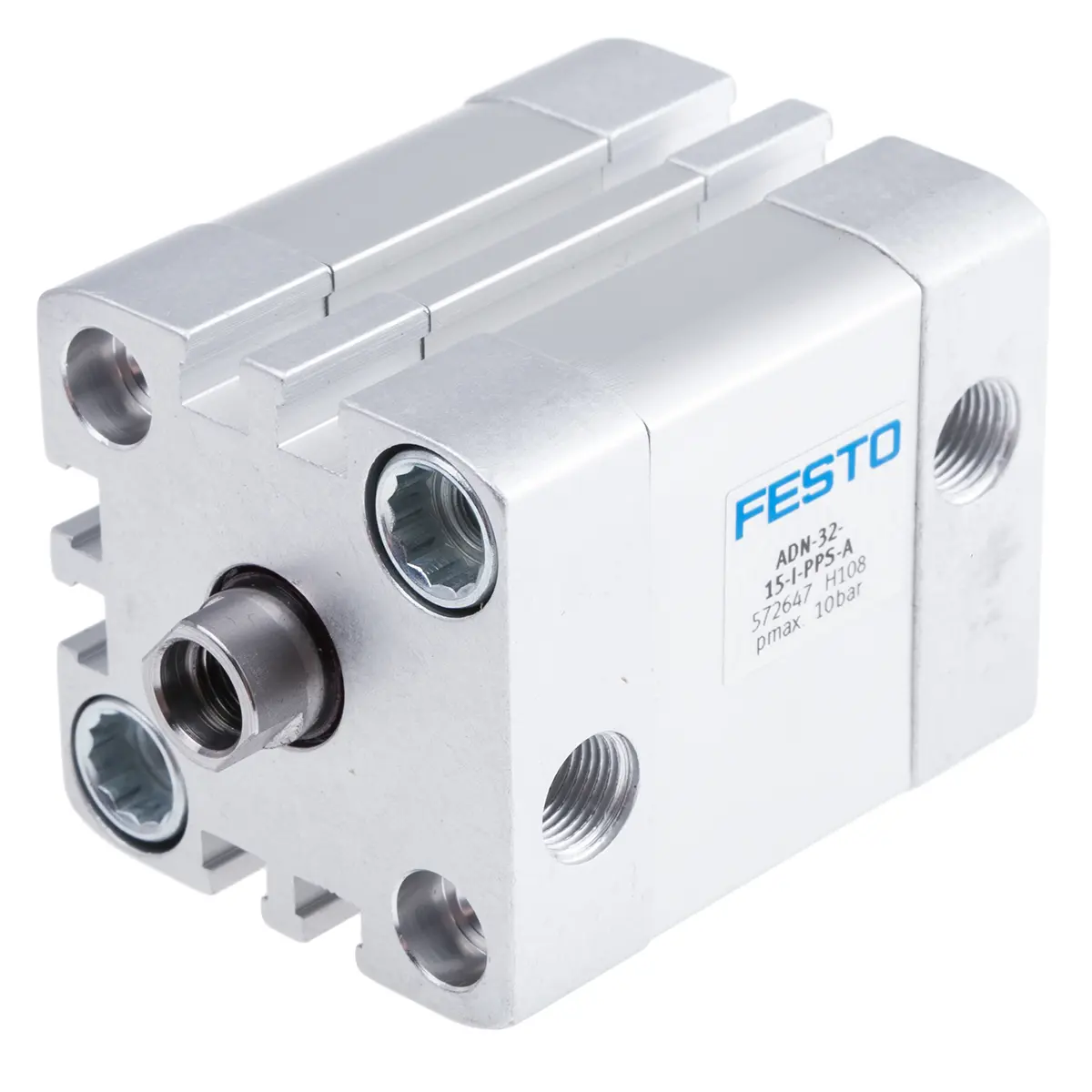 Produktfoto 1 von Festo ADN 572647 Pneumatikzylinder 15 mm Doppeltwirkend, Bohrung Ø 32 mm, bis 10 bar