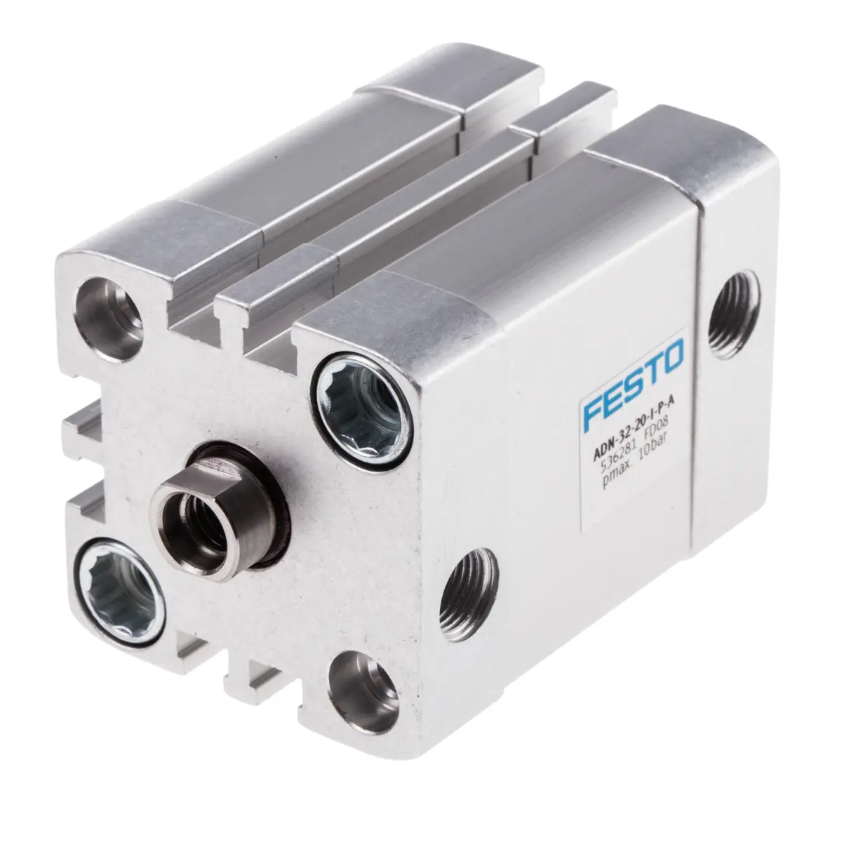 Produktfoto 1 von Festo ADN 536281 Pneumatikzylinder 20 mm Doppeltwirkend, Bohrung Ø 32 mm, bis 10 bar