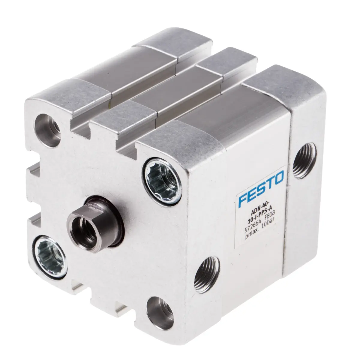Produktfoto 1 von Festo ADN 572664 Pneumatikzylinder 10 mm Doppeltwirkend, Bohrung Ø 40 mm, bis 10 bar