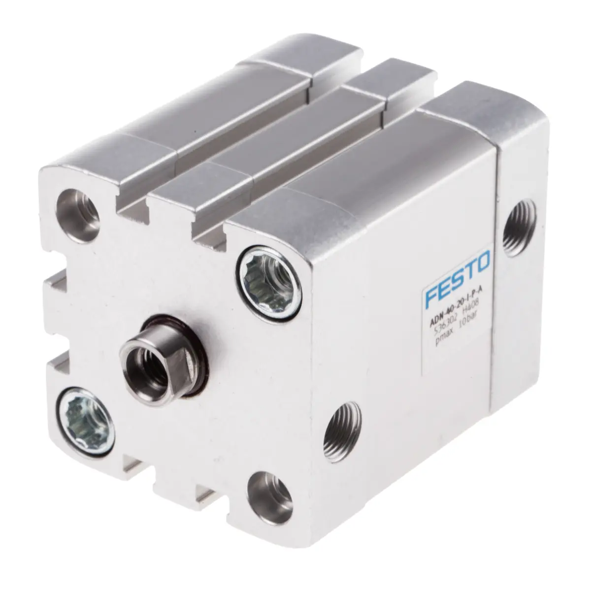 Produktfoto 1 von Festo ADN 536302 Pneumatikzylinder 20 mm Doppeltwirkend, Bohrung Ø 40 mm, bis 10 bar