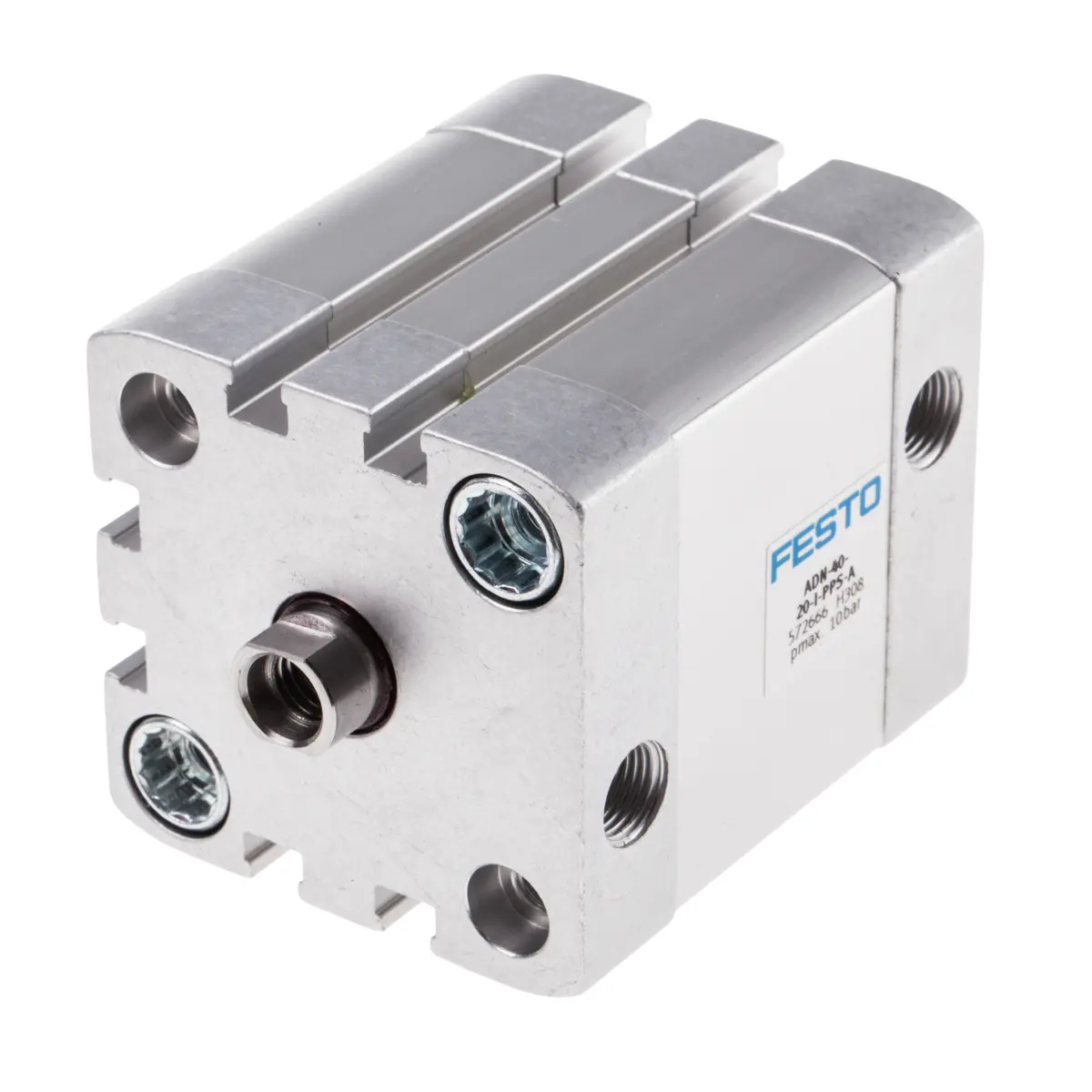 Produktfoto 1 von Festo ADN 572666 Pneumatikzylinder 20 mm Doppeltwirkend, Bohrung Ø 40 mm, bis 10 bar