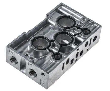 Produktfoto 1 von Festo Serie NAW 161102 Aluminium Unterplatte Magnetventile, VSPA-Pneumatikventile 2-Stationen Anschluss G