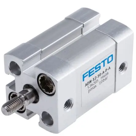 Produktfoto 1 von Festo ADN 536205 Pneumatikzylinder 10 mm Doppeltwirkend, Bohrung Ø 12 mm, bis 10 bar