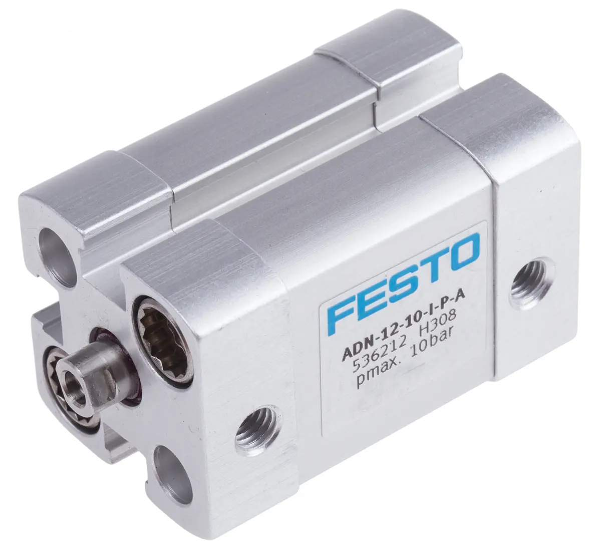 Produktfoto 1 von Festo ADN 536212 Pneumatikzylinder 10 mm Doppeltwirkend, Bohrung Ø 12 mm, bis 10 bar