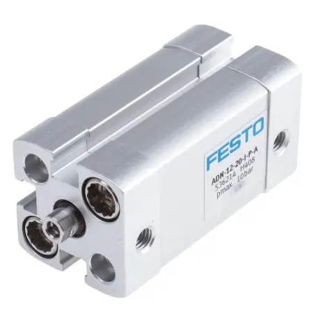 Produktfoto 1 von Festo ADN 536214 Pneumatikzylinder 20 mm Doppeltwirkend, Bohrung Ø 12 mm, bis 10 bar