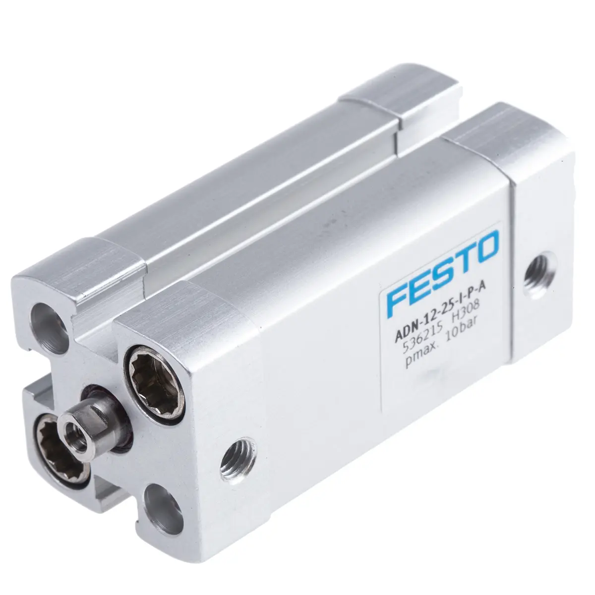 Produktfoto 1 von Festo ADN 536215 Pneumatikzylinder 25 mm Doppeltwirkend, Bohrung Ø 12 mm, bis 10 bar