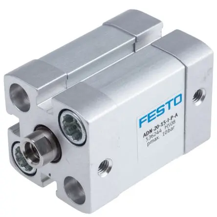 Produktfoto 1 von Festo ADN 536244 Pneumatikzylinder 15 mm Doppeltwirkend, Bohrung Ø 20 mm, bis 10 bar