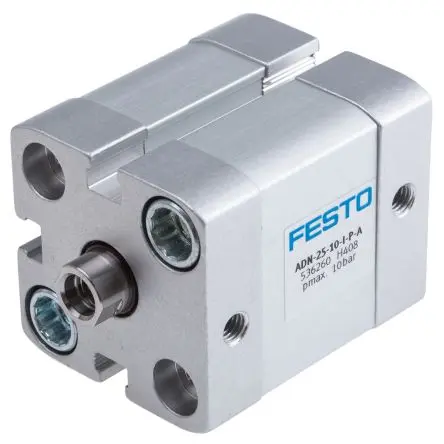 Produktfoto 1 von Festo ADN 536260 Pneumatikzylinder 10 mm Doppeltwirkend, Bohrung Ø 25 mm, bis 10 bar