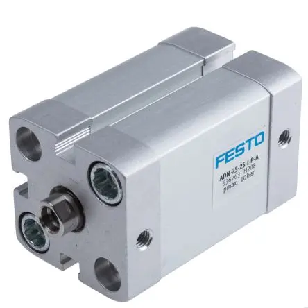 Produktfoto 1 von Festo ADN 536263 Pneumatikzylinder 25 mm Doppeltwirkend, Bohrung Ø 25 mm, bis 10 bar