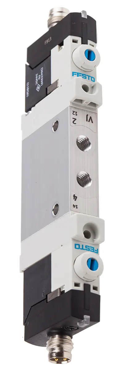 Produktfoto 1 von Festo VUVG 8042544 Magnetventil 5/2 Inline M5, Magnet/Magnet-betätigt 24V dc