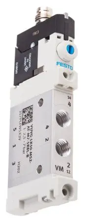Produktfoto 1 von Festo 5/2 VUVG Magnetventil Metrisch, Magnet/Feder-betätigt 24V dc